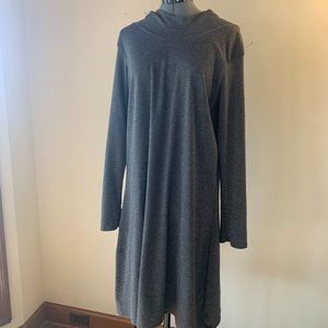 T-shirt knit, long sleeve, hood, size Medium/Large